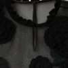 Black Nylon Mesh Transparent Floral Blouse - Image 6