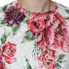 White Peony Lace Short Sleeves Blouse Top - Image 5