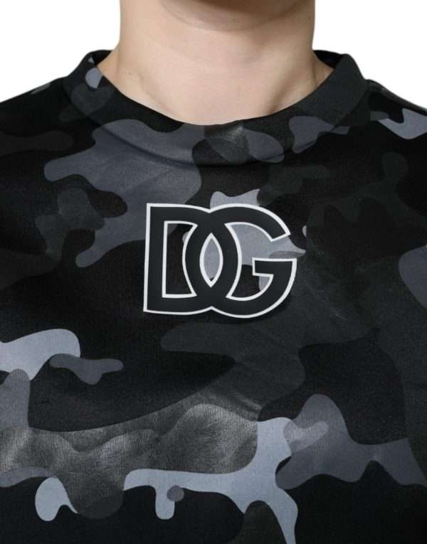Black Camouflage Round Neck Sweatshirt Sweater - Image 5