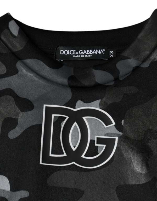 Black Camouflage Round Neck Sweatshirt Sweater - Image 6