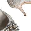 White Taormina Lace Crystal Heel Pumps Shoes - Image 5