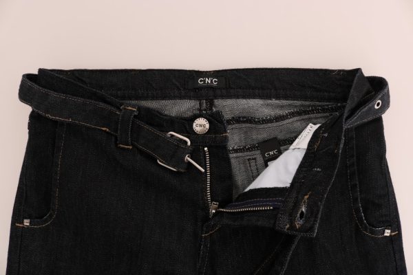 Svelte Dark Blue Cotton Slim Jeans - Image 6