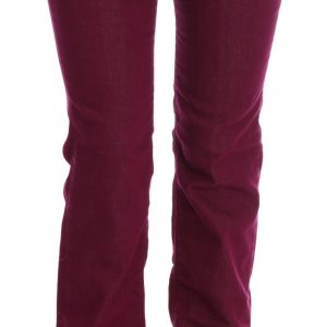 Sleek Red Straight Fit Luxury Jeans