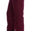 Sleek Red Straight Fit Luxury Jeans - Image 2