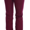 Sleek Red Straight Fit Luxury Jeans - Image 3