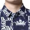 Blue Crown Logo Print Slim Fit Cotton Shirt - Image 5