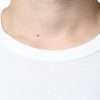 White Logo Embossed Cotton Crewneck T-shirt - Image 5