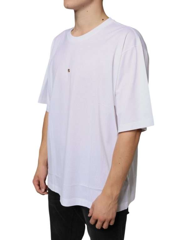 White Metal DG Logo Cotton Short Sleeves T-shirt - Image 3