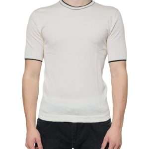 Off White Cashmere Short Sleeves T-shirt