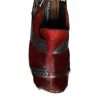 Black Red Gazelle Hair Leather Sandals Shoes - Image 6