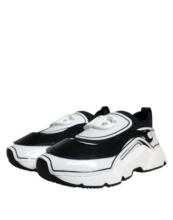 White Black Logo Plaque Daymaster Sneakers Shoes - Image 3