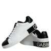 Black Leather Logo Portofino Sneaker Shoes - Image 8