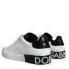 Black Leather Logo Portofino Sneaker Shoes - Image 4