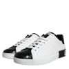 Black Leather Logo Portofino Sneaker Shoes - Image 3