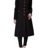 Black Single Breasted Trench Coat Jacket - Image 2