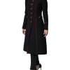 Black Single Breasted Trench Coat Jacket - Image 3
