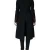 Black Single Breasted Trench Coat Jacket - Image 4