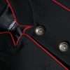 Black Single Breasted Trench Coat Jacket - Image 7