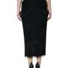 Black Embellished Pencil Cut Midi Skirt - Image 4