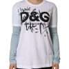 White Cotton Logo Print Round Neck T-shirt - Image 2