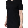 Black Cotton Crew Neck Short Sleeve T-shirt - Image 3