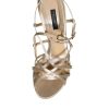 Beige Leather Stiletto Heels Sandals Shoes - Image 6