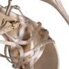 Beige Leather Stiletto Heels Sandals Shoes - Image 7
