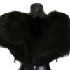 Elegant Black Silver Fox Fur Scarf - Image 3
