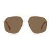 Beige Stainless Steel Sunglasses - Image 2
