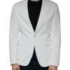 White Single Breasted One Button Dress Formal Blazer - Image 2