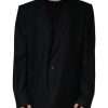 Black Wool Single Breasted Men Coat Blazer - Image 2