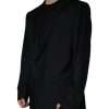 Black Wool Single Breasted Men Coat Blazer - Image 3