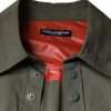 Military Green Cotton Bend Collared Coat Jacket - Image 7