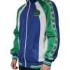 Multicolor Polyester Full Zip Bomber Jacket - Image 3