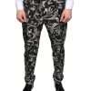 Black Jacquard Skinny Dress Pants - Image 2