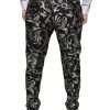 Black Jacquard Skinny Dress Pants - Image 4