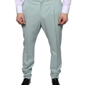 Mint Green Cotton Dress Pants