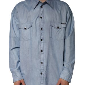 Light Blue Cotton Button Down Casual Shirt