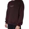 Maroon Logo Crew Neck Men Sweatshirt Sweater - Image 3