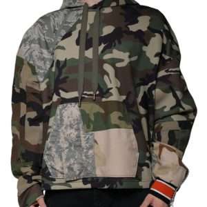 Multicolor Camouflage Hooded Sweatshirt Sweater