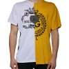 White Yellow Logo Print Short Sleeve T-shirt - Image 2
