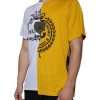 White Yellow Logo Print Short Sleeve T-shirt - Image 3