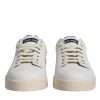 White Blue Perforated Low Top Sneakers Shoes - Image 2