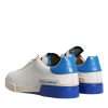 White Blue Perforated Low Top Sneakers Shoes - Image 5