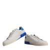 White Blue Perforated Low Top Sneakers Shoes - Image 6