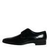 Black Leather Lace Up Men Derby Formal Shoes - Image 6