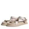 Beige Nappa Devotion Strap Men Sandals Shoes - Image 4