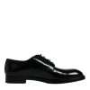 Black Leather Lace Up Men Derby Formal Shoes - Image 7