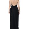 Black Sleeveless Halter Sheath Long Gown Dress - Image 4