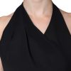 Black Sleeveless Halter Sheath Long Gown Dress - Image 5